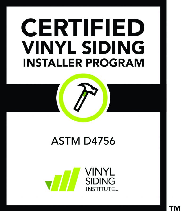 Certified vinyl siding installer program badge