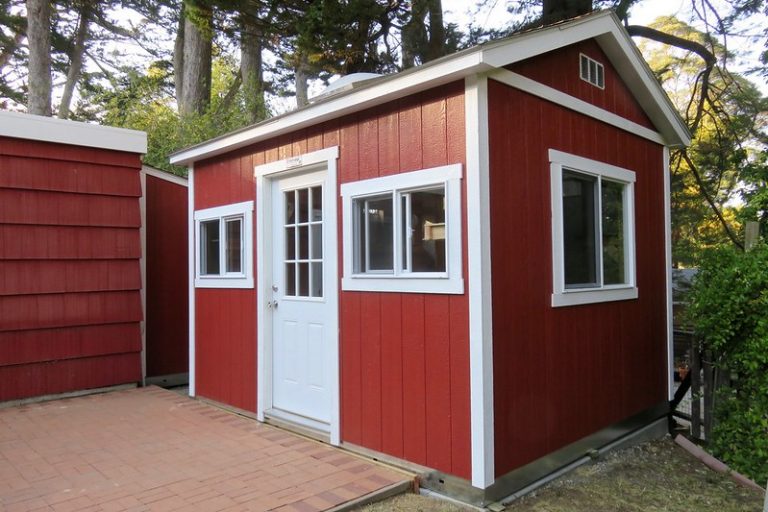 red backyard shed