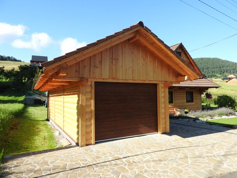 cabin style garage addition