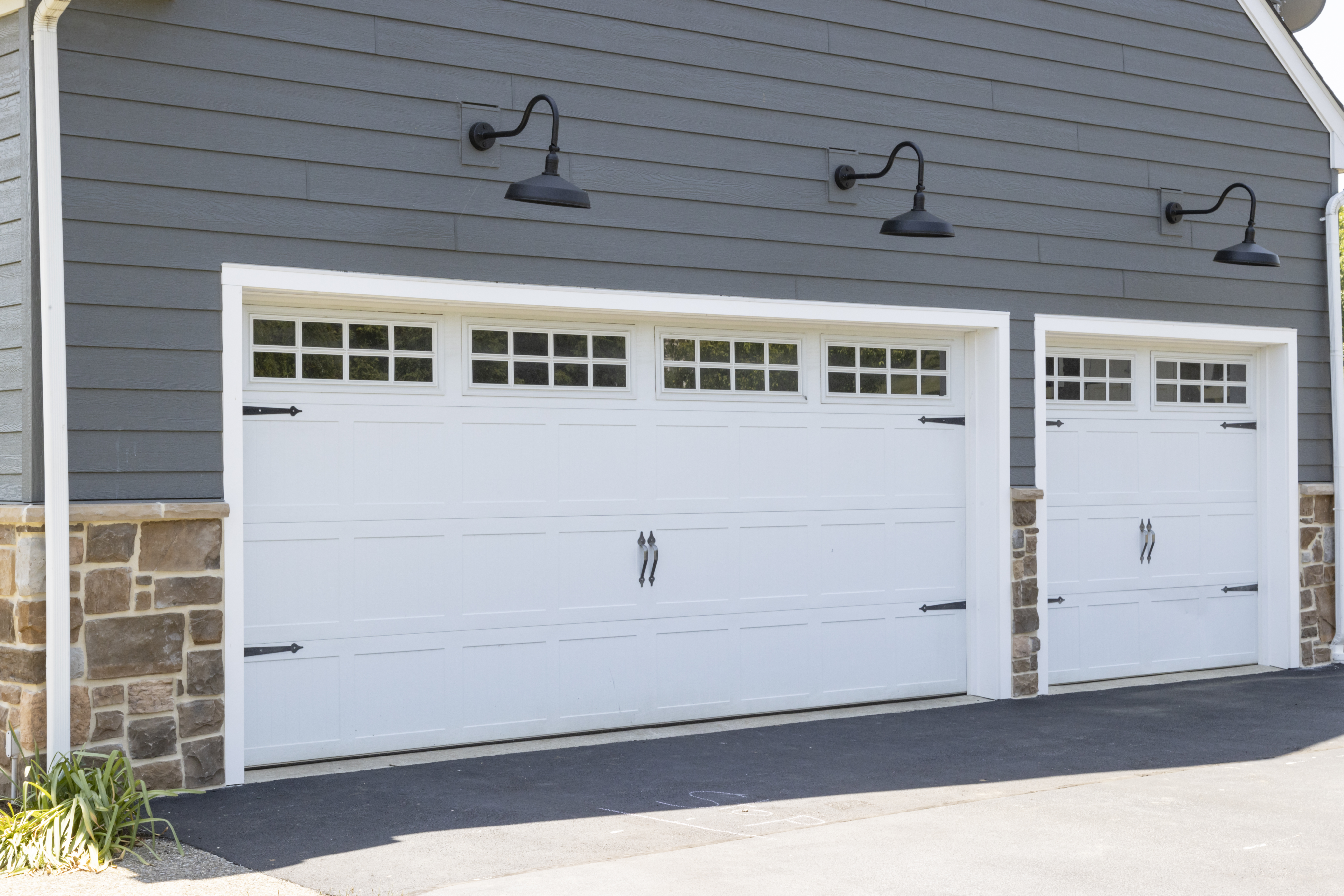 house with new garage doors