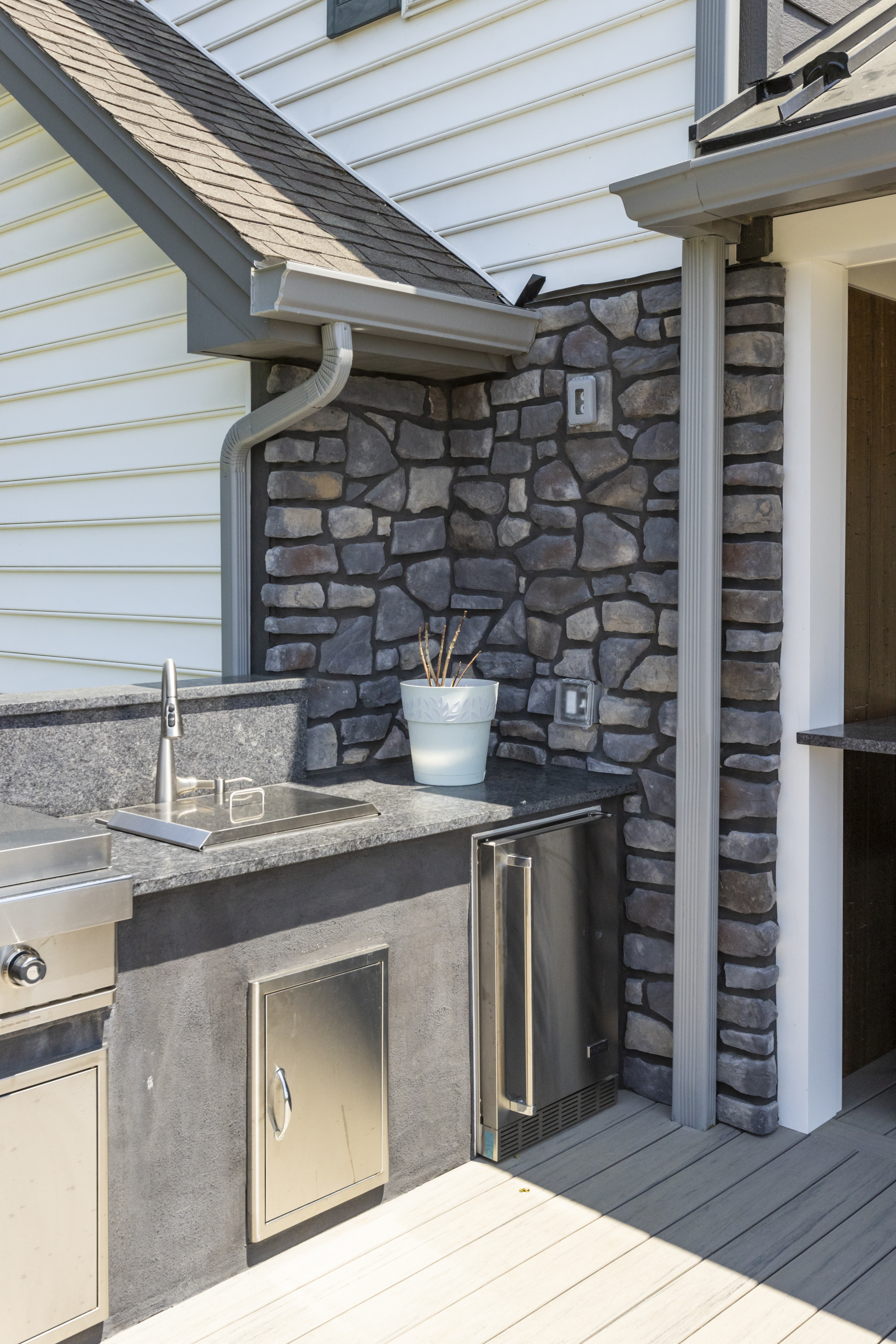 house with new outdoor kitchen