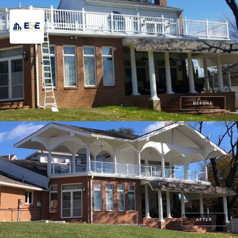 new porch before and after